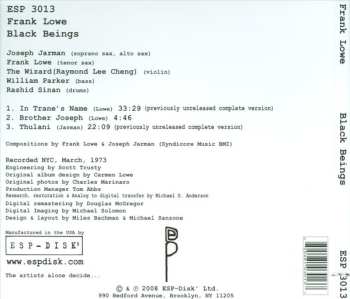 CD Frank Lowe: Black Beings DIGI