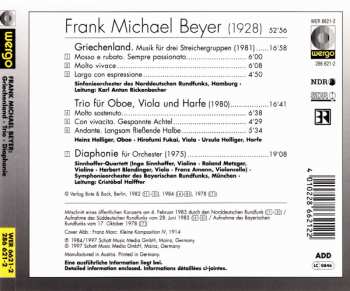 CD Frank Michael Beyer: Griechenland / Trio Für Oboe, Viola Und Harfe / Diaphonie