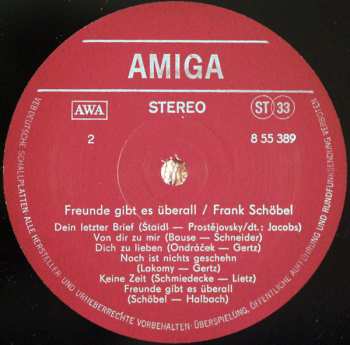 LP Frank Schöbel: Freunde Gibt Es Überall