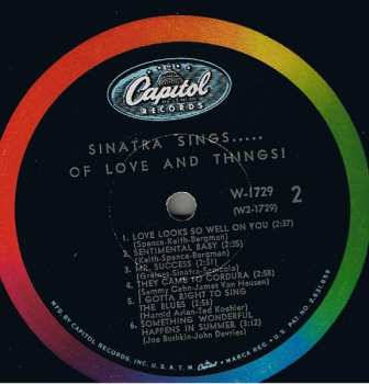 LP Frank Sinatra: Sinatra Sings...Of Love And Things