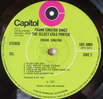 LP Frank Sinatra: Sings The Select Cole Porter