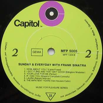 LP Frank Sinatra: Sunday And Everyday With Frank Sinatra