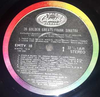 LP Frank Sinatra: Twenty Golden Greats