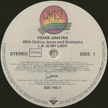LP Frank Sinatra: L.A. Is My Lady