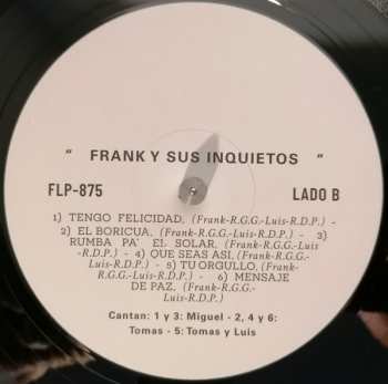 LP Frank Y Sus Inquietos: Frank Y Sus Inquietos