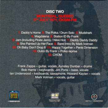 6CD/Doos Frank Zappa: 1970s Broadcast Collection