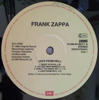 LP Frank Zappa: Jazz From Hell