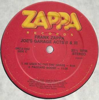 2LP Frank Zappa: Joe's Garage Acts II & III