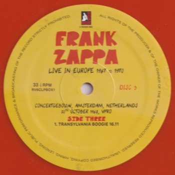 6LP/Doos Frank Zappa: Live In Europe 1967 To 1970 NUM | CLR