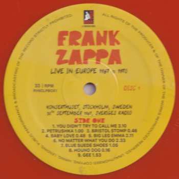 6LP/Doos Frank Zappa: Live In Europe 1967 To 1970 NUM | CLR