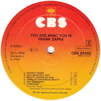 2LP Frank Zappa: You Are What You Is