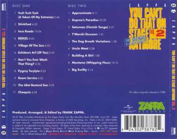 2CD Frank Zappa: You Can't Do That On Stage Anymore Vol. 2