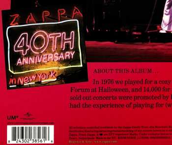 3LP Frank Zappa: Zappa In New York