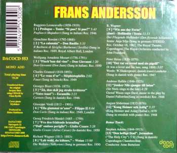 CD Frans Andersson: The Great Danish Bass-Baritone