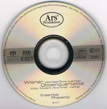 SACD Wolfgang Amadeus Mozart: Wiener Oboenquartette (Viennese Oboe Quartets)