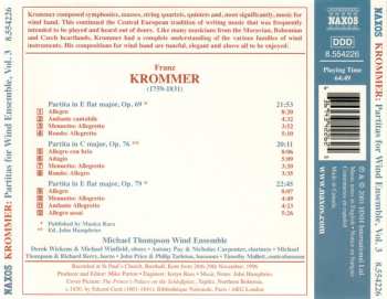 CD František Vincenc Kramář - Krommer: Partitas For Wind Ensemble, Vol. 3 (Opp. 69, 76 and 79)