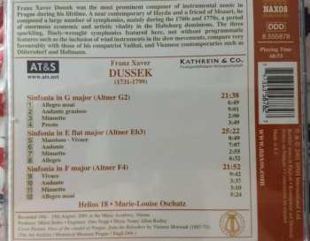 CD František Xaver Dušek: Three Sinfonias
