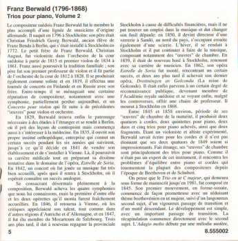 CD Franz Berwald:  Piano Trios Vol. 2