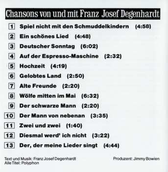 CD Franz Josef Degenhardt: Spiel Nicht Mit Den Schmuddelkindern