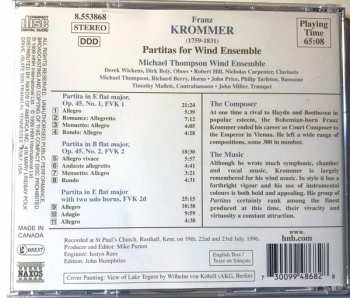 CD František Vincenc Kramář - Krommer: Partitas for Wind Ensemble