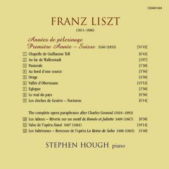 CD Franz Liszt: Années De Pèlerinage - Suisse