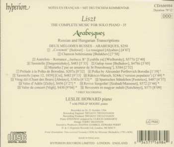 CD Franz Liszt: Arabesques: Russian And Hungarian Transcriptions