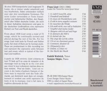CD Franz Liszt: Lieder Für Tenor = Songs For Tenor