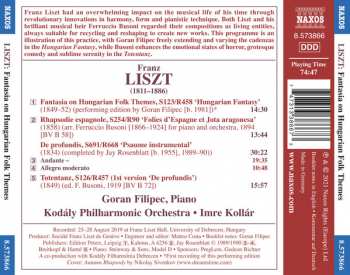 CD Franz Liszt: Fantasia On Hungarian Folk Themes