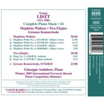 CD Franz Liszt: Complete Piano Music • Volume 24: Mephisto Waltzes / Two Elegies / Grosses Konzertsolo