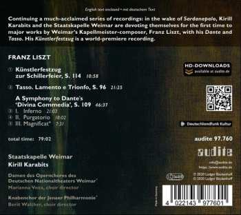 CD Franz Liszt: Künstlerfestzug - Tasso - Dante Symphony