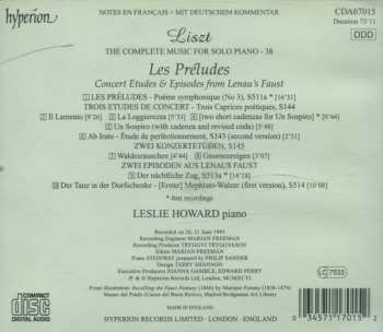 CD Franz Liszt: Les Préludes / Concert Etudes / Episodes From Lenau's 'Faust'