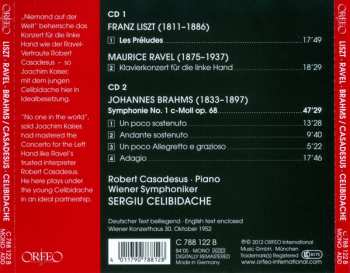 2CD Johannes Brahms: Les Preludes - Klavierkonzert Fur Die Linke Hand - Symphonie No. 1 C-Moll Op. 68
