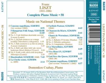 CD Franz Liszt: Liszt Complete Piano Music • 58 (Music On National Themes)