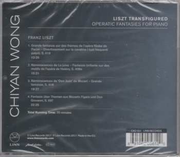 CD Franz Liszt: Liszt Transfigured - Operatic Fantasies For Piano