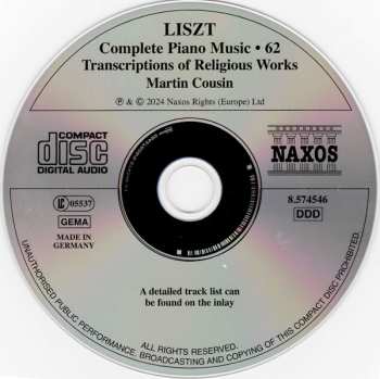 CD Franz Liszt: Liszt Piano Music • 62