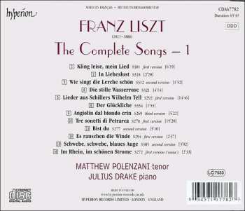 CD Franz Liszt: The Complete Songs Volume 1
