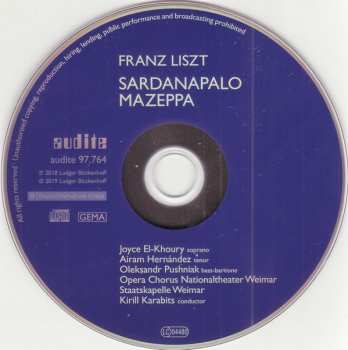 CD Franz Liszt: Sardanapalo, Mazeppa