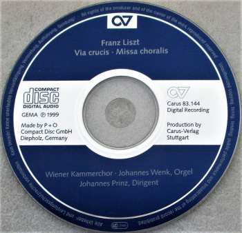 CD Franz Liszt: Via Crucis • Missa Choralis