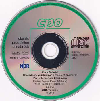 CD Eiji Oue: Beethoven Variations, Piano Concerto