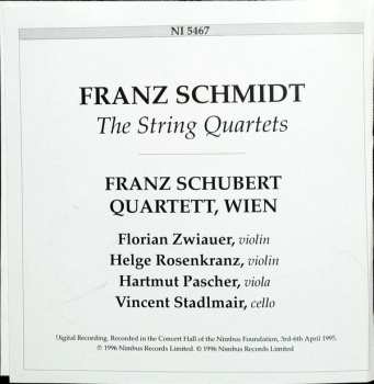 CD Franz Schmidt: The String Quartets