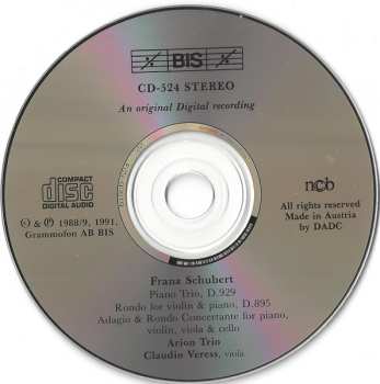 4CD Franz Schubert: The Complete Chamber Music For Piano And Strings