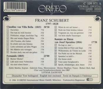 CD Franz Schubert: Claudine Von Villa Bella - Fernando - Kantate Zu Ehren Von Josef Spendou