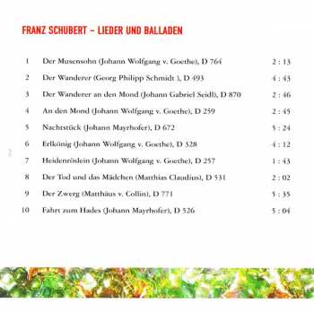 CD Franz Schubert: Lieder Und Balladen