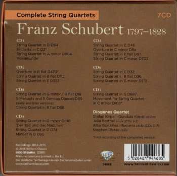 7CD/Doos Franz Schubert: Complete String Quartets