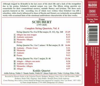 CD Franz Schubert: Complete String Quartets Vol. 4