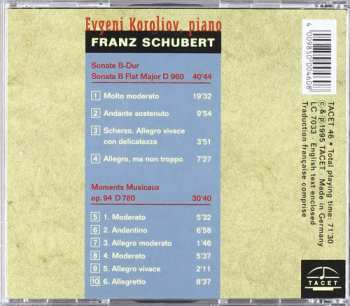 CD Franz Schubert: Sonata B Flat Major D 960 - Moments Musicaux Op.94 D 780