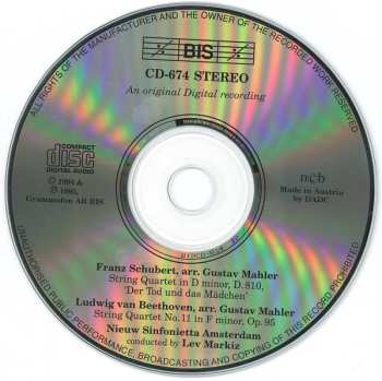 CD Ludwig van Beethoven: Der Tod Und Das Mädchen / String Quartet In F Minor, Op. 95