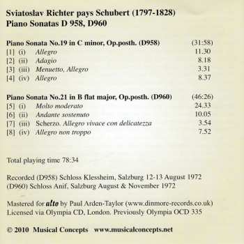CD Franz Schubert: Piano Sonatas 19, 21