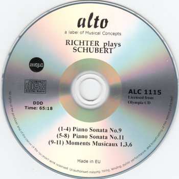 CD Franz Schubert: Piano Sonatas Nos.9 & 11 / Moments Musicaux 1, 3 & 6