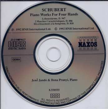 CD Franz Schubert: Piano Works For Four Hands